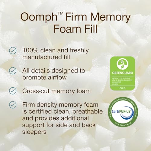 Image of Coop Home Goods Extra Oomph Firm Fill, Cross-Cut Memory Foam, Extra Fill Bag, Refill to Customize Your Premium Adjustable Pillow, GREENGUARD Gold and CertiPUR-US Certified