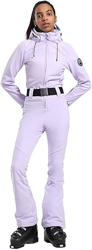 GSOU SNOW Trajes de esquí para mujer, de una pieza, para snowboard, invierno, impermeable, resistente al viento, traje de nieve para deportes al