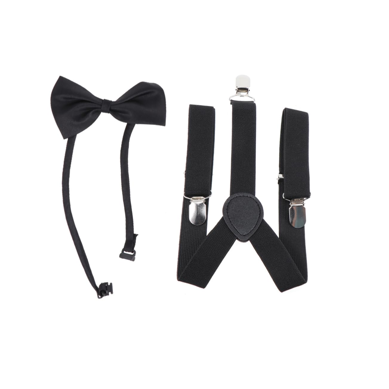 TENDYCOCO Elastic Band and Striped Tie Bowtie Set Children's Party Accessories Boy Bow Tie Ties for Tie and Band for Academy Style Party Accessory College Costumes Student