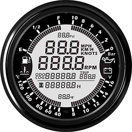 Tachymètre de vitesse GPS 85mm tachetometre voltmètre niveau carburant