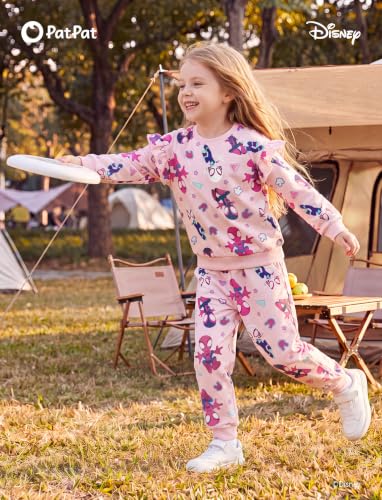 Image of Disney Outfits for Girls Long Sleeve Shirt Pocket Pant Toddler Sweatsuit