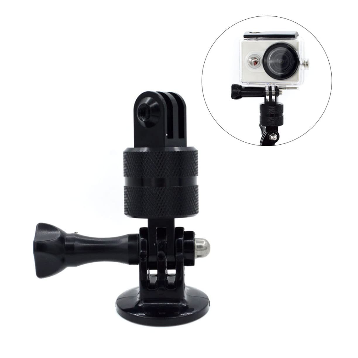 Tofficu 360 Rotating Adapter for Series Base Durable Easy Installation for Bicycles Cars Camera Photography