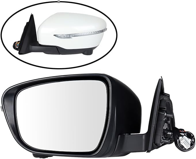 Astra Depot Power Heated Mirror 13-Pin White Cover Cap with Turn Signal, Memory, Adjustable For Rogue Sport 2017-2019 (NI1320289 NI1321289, 2PCS LH+RH)