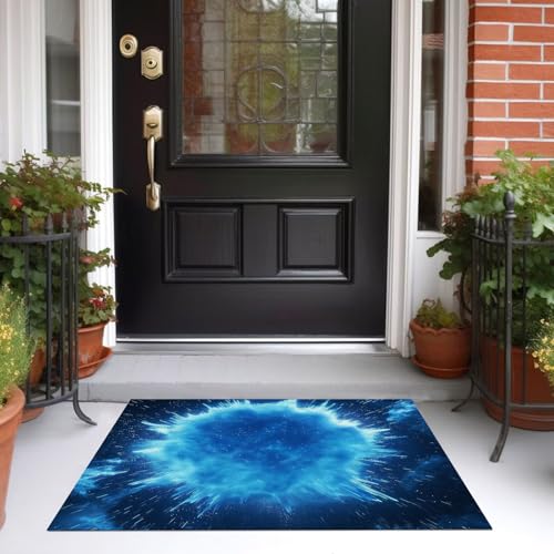 Tapis lavable antidérapant marine 120x180 géométrique pour une cuisine propre
