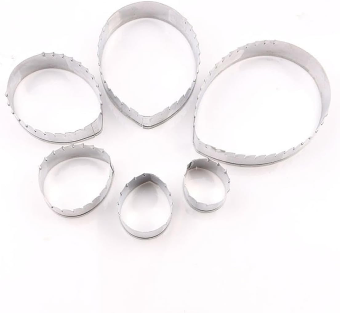 Stainless Steel Rose Leaves Biscuit Cutters Set 6 Pcs for DIY Baking image 3
