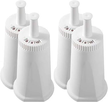 4 Pack Replacement Water Filter Compatible with Breville Sage Claro Swiss For Oracle Barista Bambino Espresso Coffee Machine Part #BES008WHT0NUC1