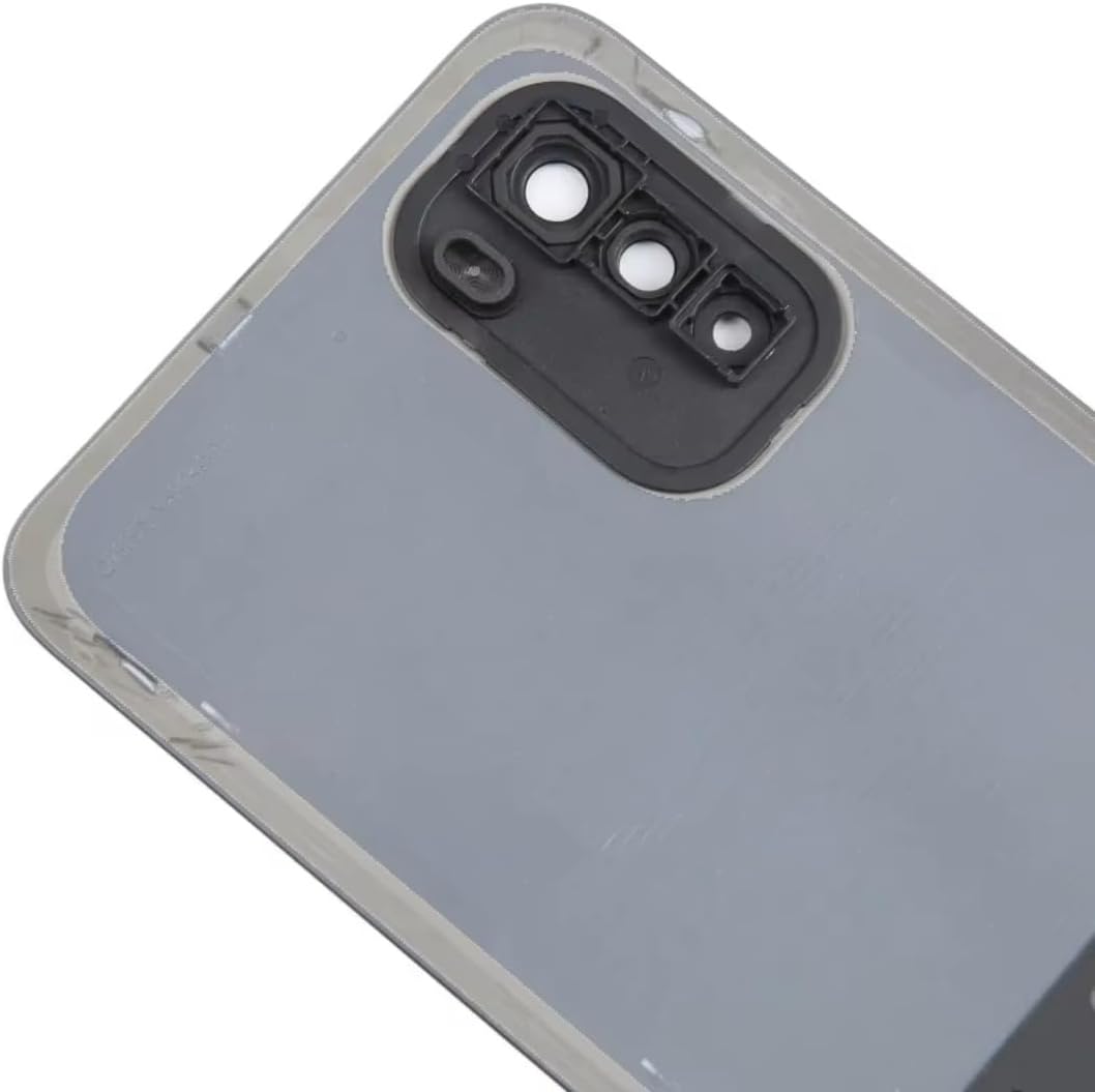 Compatible Rear Glass Panel for Nokia G60 Model TA-1479 / TA-1481 – Battery Door Back Cover, Battery Back Cover Housing Replacement Part (Black)