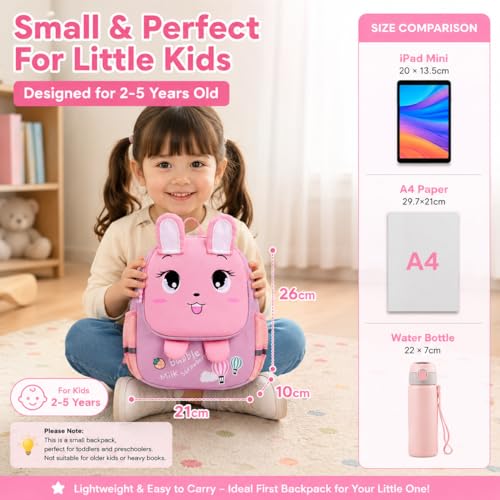 Image of Storite Toddler Bag for Boys & Girls (2-6 Years) 5L | Lightweight Sturdy Kids Backapck Perfect for Preschool & Nursery School