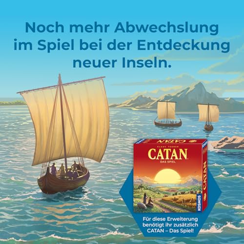 Kosmos 684679 Catan - Seefahrer, Erweiterung zu Catan - Das Spiel, Brettspiel für 3-4 Personen ab 10 Jahre, Familienspiel, nur spielbar mit Basisspiel, Siedler von Catan – Bild 5
