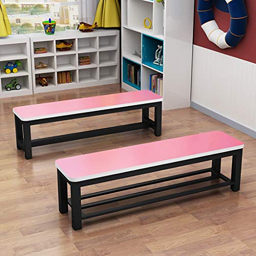 Taburete largo rosa de 80x30x45 cm para calzado y sofa de salon 3
