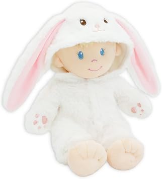 June Garden 2 Pcs Sweet Dolly Bundle - Includes 12 Sweet Dolly Snowbun and Ladybug - Stuffed Ultra Soft Baby Doll for Birth and Up - Removable Outfit