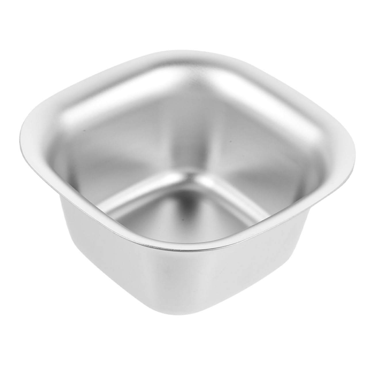 HEALLILY Stainless Steel Square Snack Bowl Wide Edge Condiment Dish for Dipping Sauces Seasonings and Dressings for Picnics Parties and Home Dining