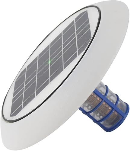 Solar Ionizer, Free Sun Shock, 13 inches-Largest Size In the market, Largest Solar Panel, SunSest Solar Ionizer, Patented Design in U.S. (Floating Pool Cleaner for Swimming Pools Up to 60,000 Gallons)