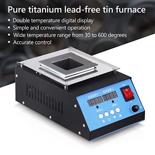 Image of Solder Pot Lead-Free Titanium Solder Pot for Welding Double Digital Display Capacity 2.3kg 500W 30~600C