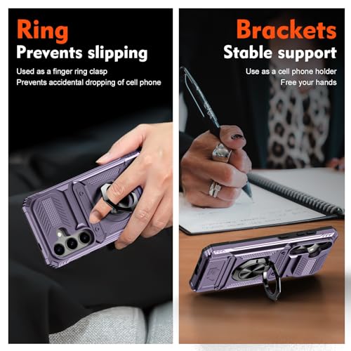 LEMAXELERS for Samsung Galaxy S24 FE Case with Hidden Card Slot -Purple RJ by LEMAXELERS - Used condition - Image 7