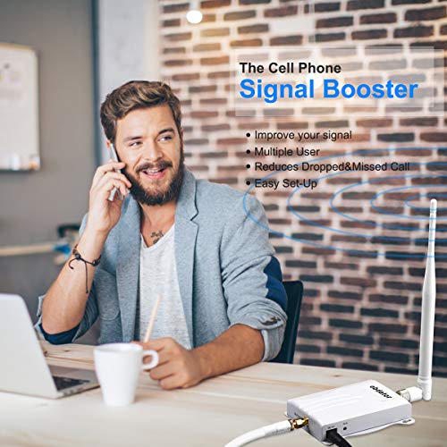 AT&T Signal Booster 4G LTE Cell Phone Signal Booster Amplifier Indoor obdator High Gain FDD 700Mhz Band 12/17 ATT Mobile Phone Signal Booster for Home Use