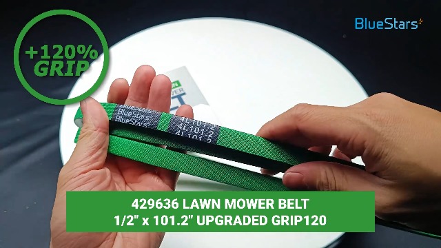 Image of [Upgraded Grip120] BlueStars 429636 197253 Mower Deck Belt | 1 /2 inch x 101 inch