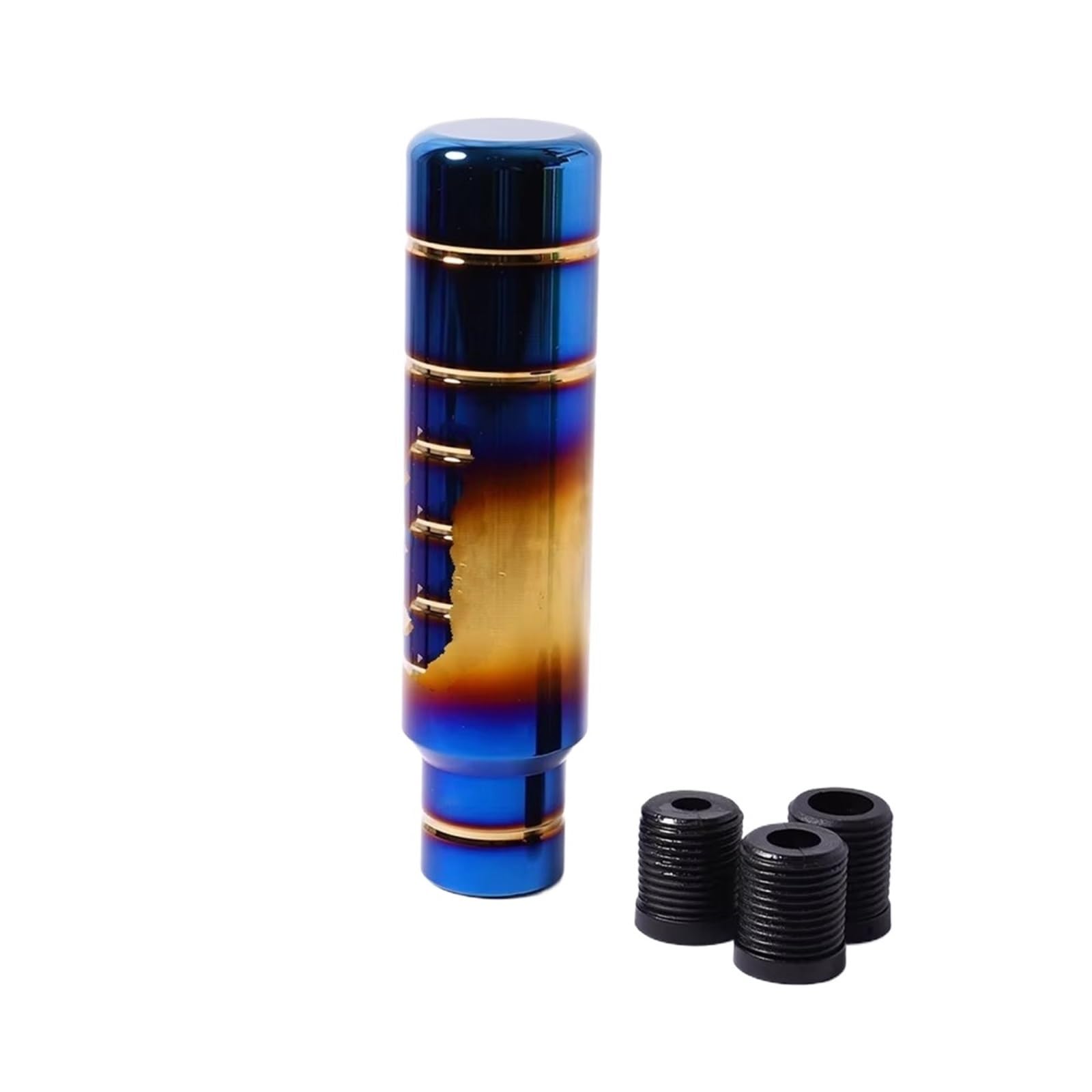 Jjrfvbgt Burnt Blue B Car Speed Gear Shift Knob 13Cm Gear Shift Knob Manual Transmission Gear Stick Lever Shifter Knob Car Universal Aluminum With 3 Adapters 8Mm 10Mm 12Mm