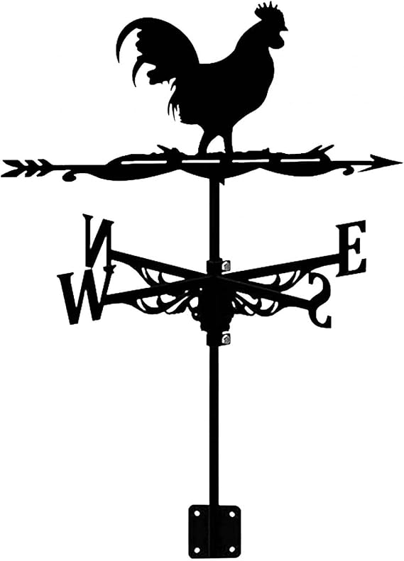 Wetterfahne Aus Gusseisen - Jagd Design Mit Dachhalterung Für Garten & Dach