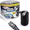 Pocket Hose Silver Bullet 25 ft Turbo Shot Nozzle Multiple Spray Patterns Expandable Garden Hose 3/4 in Solid Aluminum Fittings Lead-Free Lightweight and No-Kink