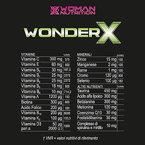 WONDER X – Multivitaminico forte ad alto dosaggio utile per energia,  sistema immunitario ed estetica della donna : Amazon.it: Salute e cura  della persona