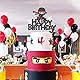 G-LOVELY’S Ninja CakeTopper, Ninja Tortendeko Geburtstag, Ninja Superhero Thema Geburtstagstorte Dekoration, Glitter Happy Birthday Kuchen Topper für Kinder Geburtstags Party Kuchen Deko