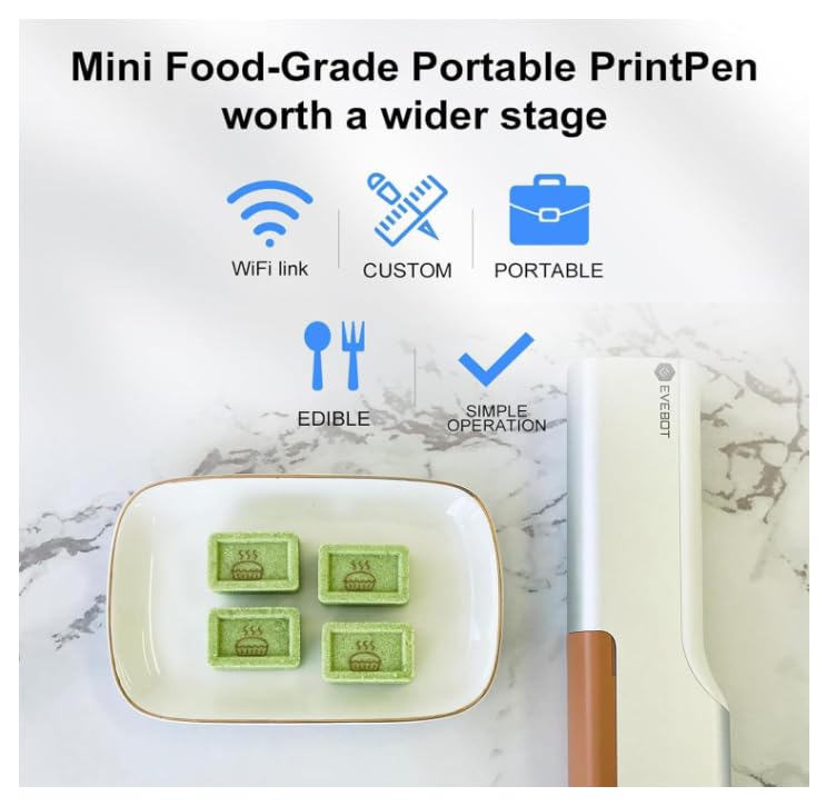 Stampante alimentare portatile per torta e caffè senza fili Design