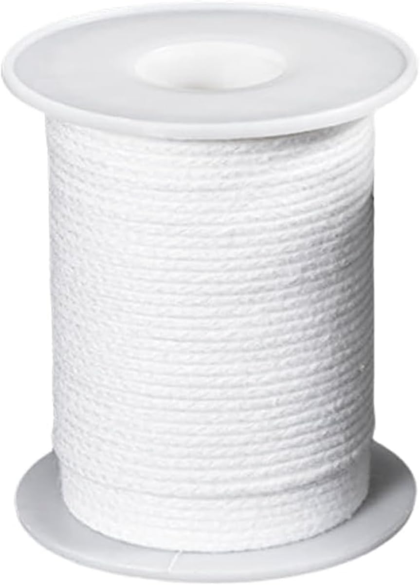 200 Feet Braided Candle Wick Spool 100% Cotton | For Paraffin Wax Soy Beeswax Candle Making, Bulk Cotton Yarn, Embroidery Thread, Candle DIY