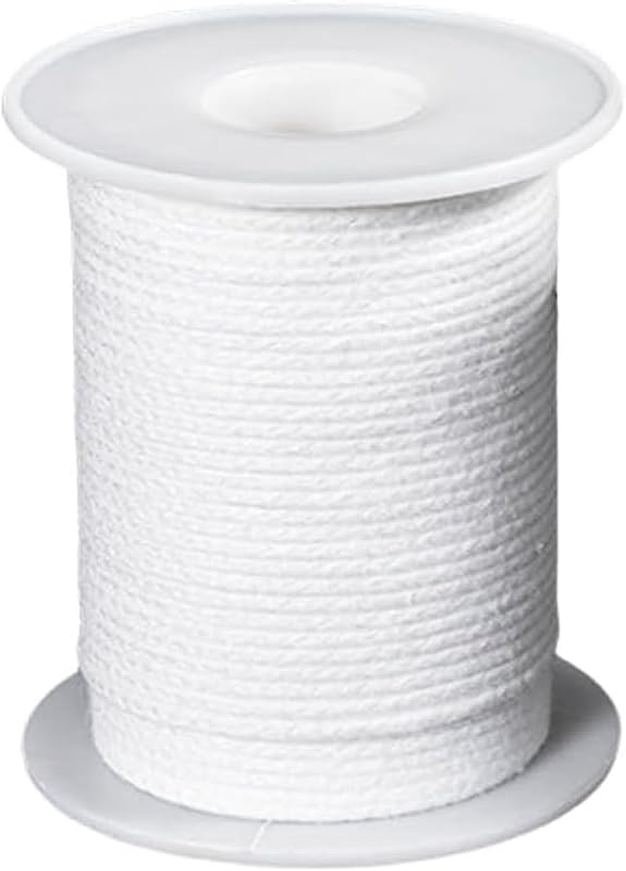 200 Feet Braided Candle Wick Spool 100% Cotton | For Paraffin Wax Soy Beeswax Candle Making, Bulk Cotton Yarn, Embroidery Thread, Candle DIY