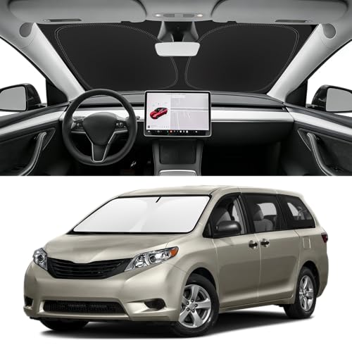 SLOGENTO Custom Fit Windshield Sun Shade for Toyota Sienna 2011-2020 L, LE, SE, XLE, Limited...