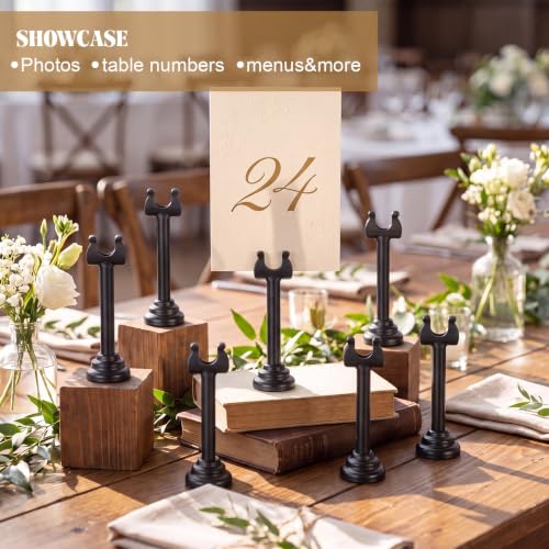 Image of 24 Pcs Black Table Number Holder Metal 3.15 in Place Card Holder