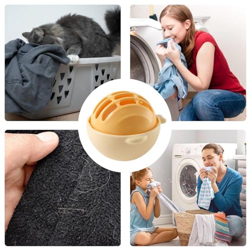 Tumble Dryer Balls, Laundry Pet Hair Catcher, Reusable Dog Hair Remover For Laundry, Cat Hair Remover Washing Machine Hair Catcher, Lint Catcher Laundry Ball In Washing Machine - Image 4