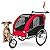 Best Choice Products 2-in-1 Pet Stroller and Trailer, Red, with Hitch, Suspension, Safety Flag, and Reflectors