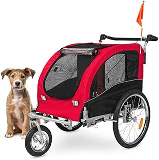 Best Choice Products 2-in-1 Pet Stroller and Trailer w/ Hitch, Suspension, Safety Flag