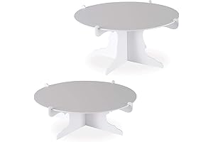 Beistle 12.5" White Cake Stand for Weddings, Birthdays, Celebrations
