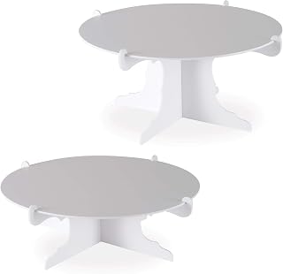 Beistle 2-Pack White Cake Stands 12.5 Inch Tiered Cupcake Holders for Weddings Birthdays Baby Showers
