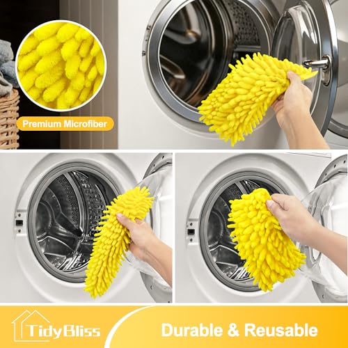TidyBliss 77” Ceiling Fan Blades Cleaner Duster with Extension Pole, Extendable Flexible Dust Cleaning Brush, Reusable Chenille Mop for Baseboard Wall Floor Blinds Cobweb by TidyBliss - Image 6