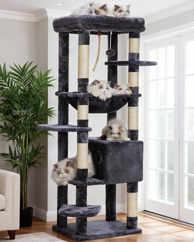 Heybly Arbre à Chat pour Gros Chats 20 lbs (9 kg) Résistant, Tour...