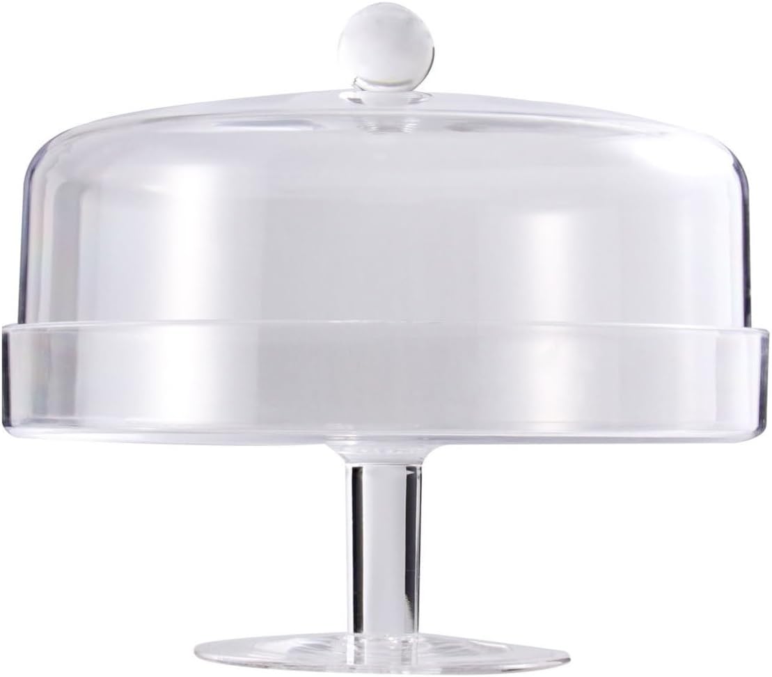 Garneck Portable Acrylic Arched Food Cover for Cake Storage and Salad Protection, Heat Concentrating Design for Buffet and Backyard Kitchen Use, Dustproof and Insulation Serving Dish Cover