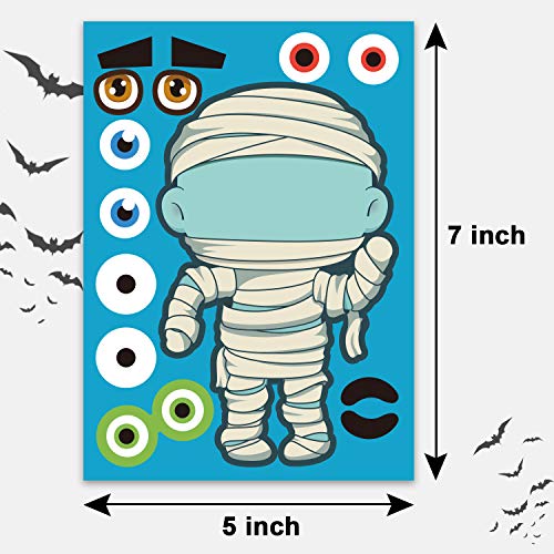 Joy Bang Halloween Stickers Halloween Party Games For Kids Make Your Own Jack-O-Lantern Make A Face Stickers Diy Halloween Party Activities Halloween Party Favors #TOP1