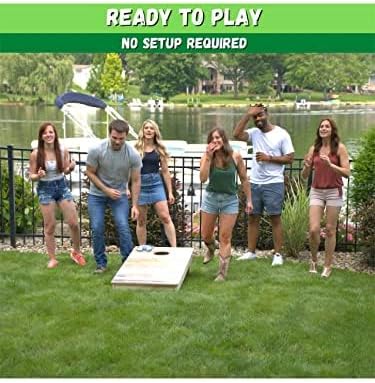 Miniatura 5 de Slick Woody's Professional-Grade Cornhole Boards - 4'x2' Solid Wood Regulation Woodgrain Bean Bag Toss Game with 8 Resin Filled Bags