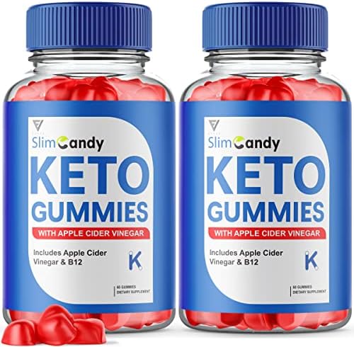(2 Pack) Slim Candy Keto ACV Gummies Weight Loss Shark Advanced Tank Slimcandy, Slim Keto Candy Apple Cider Vinegar Oprah Gummie Belly Fat Burner Women Men Diet (120 Gummies)