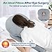 HOMCA Face Down Pillow for Eye Surgery Recovery, Soft Support Stomach Sleeping Pillow with Adjustable Airflow Gap, Face Hole for Small–Medium Adult Faces, Not Recommended for Larger Face Sizes