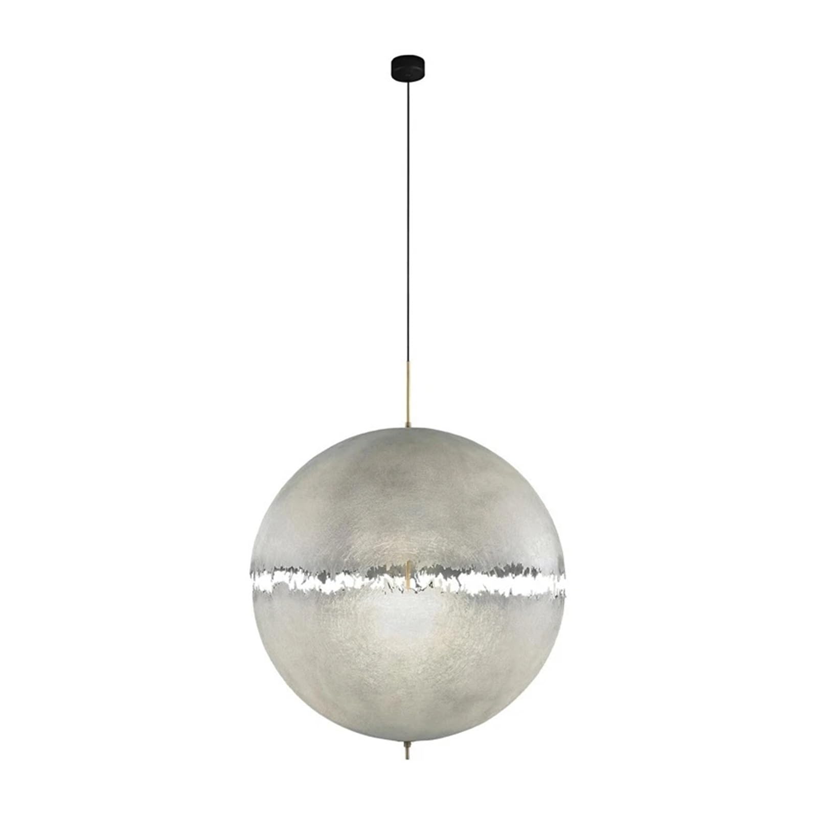 Suspension lampe escalier Lune LED lustre salon en fibre de verre