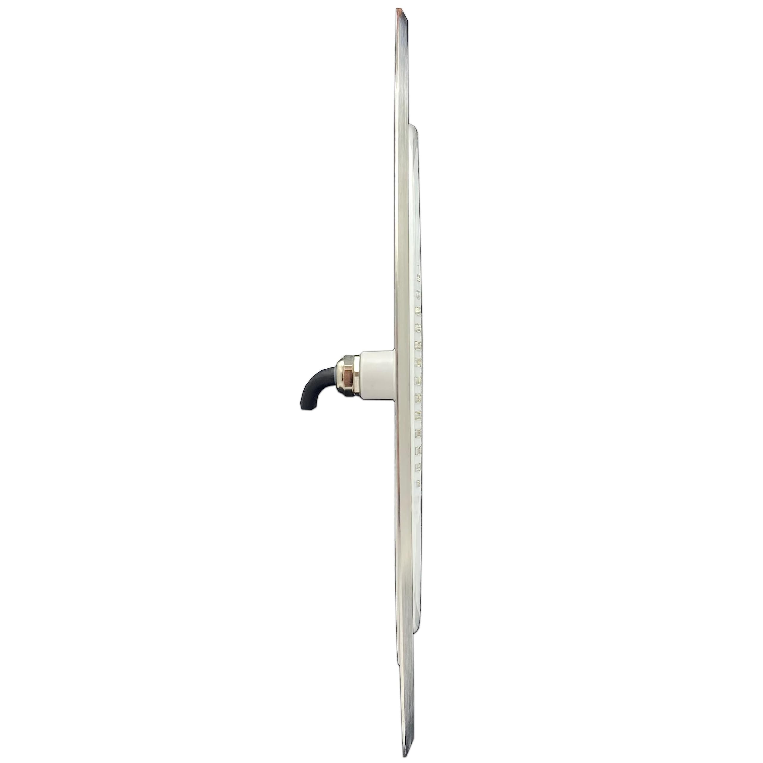 SWIMHOME Warmpool Foco LED Piscina Extraplano Superficie Acero Inoxidable Resina 35W Blanco Frío 6000K 12V 28cm