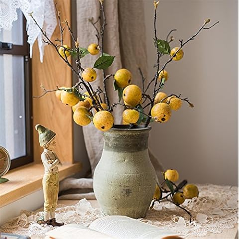 Zzooi 3PCS Artificial Pear Tree Branches Fake Pear Fruit Spur Cover