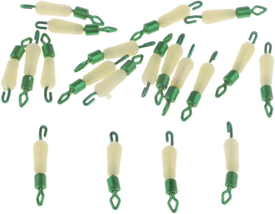 20pcs Fishing Sub-line Link Connectors Quick Change Rolling Swivels Clips L