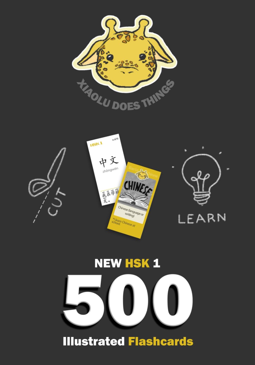 English Chinese Illustrated Flashcard Game: Cut, Play and Learn 500 Mandarin Chinese words and phrases for the new HSK 1 certification vocabulary | with English translation and pinyin