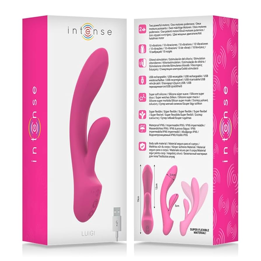 PinkRabbit ② Amazon.com: INTENSE - LUIGI VIBRATOR RABBIT SILICONE PINK