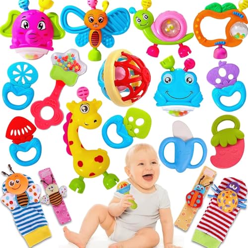 Image of AZEN 18Pcs Baby Toys, Baby Rattle, Newborn Infant Toys